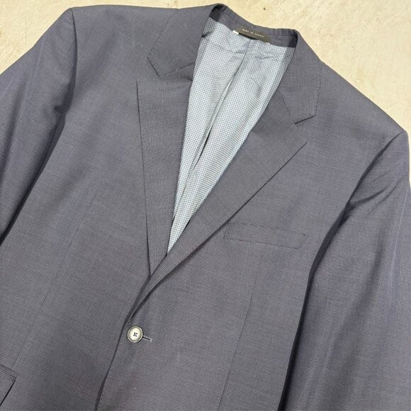 Hugo Boss Suit 2pc Micro-Check Textured Navy Blue Wool Keys/Shaft 46R 40x30 - Picture 2 of 12